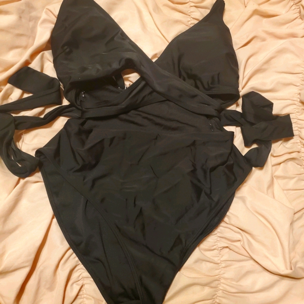 1 piece wrap swimsuit